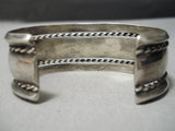 One Of The Best Vintage Native American Navajo Bisbee Turquoise Sterling Silver Bracelet Old-Nativo Arts