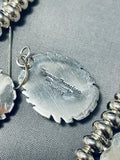 Native American Important Orvil Jack Turquoise Navajo Sterling Silver Necklace Earrings Set-Nativo Arts