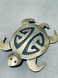 Delightful Vintage Native American Navajo Sterling Silver Turtle Pin/pendant-Nativo Arts
