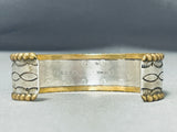 Interesting Vintage Native American Navajo Sterling Silver Bracelet Signed-Nativo Arts