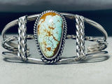 Rare Turquoise Vintage Native American Navajo 8 Turquoise Sterling Silver Bracelet-Nativo Arts