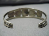 Magnificent Vintage Native American Navajo Kingman Turquoise Sterling Silver Bracelet Cuff-Nativo Arts