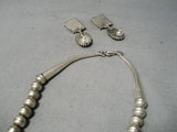 Stunning Vintage Native American Navajo Squash Sterling Silver Blossom Necklace-Nativo Arts