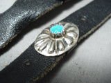 Fabulous Vintage Native American Navajo Kingman Turquoise Sterling Silver Concho Belt Old-Nativo Arts