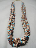 One Of The Best Vintage Spiny Oyster Turquoise Native American Navajo Necklace Old-Nativo Arts