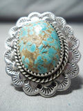 Fabulous San Felipe Native American 8 Turquoise Sterling Silver Ring-Nativo Arts