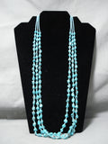 Incredible Vintage Native American Navajo Turquoise Sterling Silver Necklace-Nativo Arts