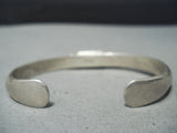 Fabulous Vintage Navajo Gaspeite Sterling Silver Bracelet Native American Old-Nativo Arts
