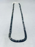 The Longest Best Vintage Santo Domingo Dark Heishi Necklace-Nativo Arts