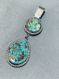 Important Kee Joe Benally Vintage Native American Navajo Turquoise Sterling Silver Pendant-Nativo Arts