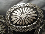 Heavy Thick Vintage Navajo Sterling Silver Native American Concho Belt Old-Nativo Arts