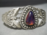 Omg Vintage Native American Navajo Dragon's Breath Opal Sterling Silver Bracelet-Nativo Arts