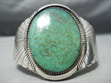 Huge Flank Vintage Native American Navajo Royston Turquoise Sterling Silver Bracelet-Nativo Arts