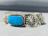 One Of The Largest Shells Vintage Native American Navajo Turquoise Sterling Silver Bracelet-Nativo Arts