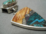Detailed!! Vintage Navajo Sterling Silver Native American Pendant-Nativo Arts