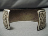 Important Vintage Hopi/ Navajo Sterling Silver Native American Circular Bracelet-Nativo Arts