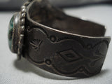 Best Vintage Native American Navajo Chrysocolla Sterling Silver 1930's Bracelet-Nativo Arts