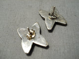 Incredible Vintage Native American Navajo Sugulite Steling Silver Earrings-Nativo Arts