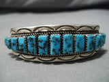 Superior Vintage Navajo Turquoise Sterling Silver Native American Bracelet-Nativo Arts