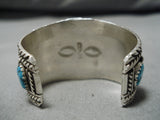 Rare Baby Bracelet Vintage Navajo Turquoise Sterling Silver Native American-Nativo Arts