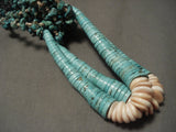 343 Gram Very Old Green Turquoise Necklace Old-Nativo Arts