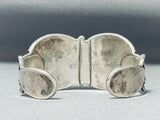 Spectacular Vintage Native American Zuni Turquoise Sterling Silver Bracelet Signed-Nativo Arts