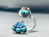 One Of The Most Unique Ever Vintage Native American Zuni Turquoise Sterling Silver Ring-Nativo Arts