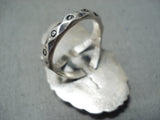 Rare Vintage Native American Navajo Sleeping Beauty Turquoise Sterling Silver Ring-Nativo Arts