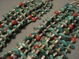 344 Grams Important Modernistic Navajo Native American Jewelry jewelry 'Natural Green Turquoise' Necklace-Nativo Arts