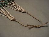 344 Grams Important Modernistic Navajo Native American Jewelry jewelry 'Natural Green Turquoise' Necklace-Nativo Arts