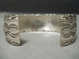Very Rare Vintage Native American Navajo Green Red Mountain Turquoise Sterling Silver Bracelet-Nativo Arts