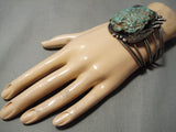 One Of The Best Vintage Native American Navajo Royston Nugget Turquoise Sterling Silver Bracelet-Nativo Arts
