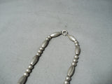 Sensational Vintage Navajo Sterling Silver Necklace Native American Old-Nativo Arts