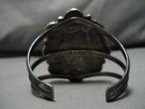 Rare Vintage Navajo Blue Gem Turquoise Sterling Silver Native American Bracelet-Nativo Arts