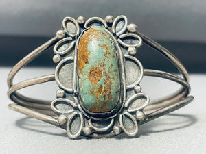 Rare Earlier Deposit Vintage Native American Navajo Royston Turquoise Sterling Silver Bracelet-Nativo Arts