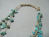 Spectacular Navajo Native American Turquoise 4 Strand Necklace-Nativo Arts