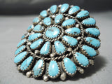 Fabulous Vintage Native American Navajo Turquoise Sterling Silver Ring Old-Nativo Arts