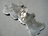 Biggest Crazy Native American Minnie Mouse Turquoise Sterling Silver Ring-Nativo Arts