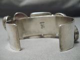 Chunky Huge Vintage Navajo Lapis Sterling Silver Native American Bracelet-Nativo Arts