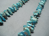 Amazing Vintage Native American Navajo Large Royston Turquoise Necklace-Nativo Arts