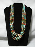 One Of The Best Vintage Santo Domingo Native American Navajo Royston Turquoise Necklace-Nativo Arts