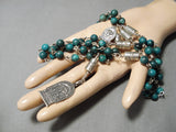 One Of The Best Ever Vintage Native American Navajo Turquoise Sterling Silver Rosary Catholic-Nativo Arts