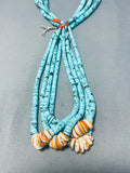 Native American Rare Quadruple Jacla Vintage Navajo Turquoise Heishi Necklace Old-Nativo Arts