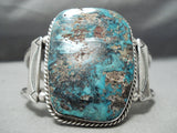 Monster Vintage Native American Navajo Gilbert Turquoise Sterling Siler Bracelet Old-Nativo Arts