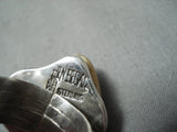 Whimsical Frog Navajo Shell Sterling Silver Ring Native American-Nativo Arts