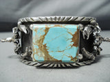 Phenomenal San Felipe Native American 8 Turquoise Sterling Silver Bracelet-Nativo Arts
