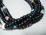 Authentic Vintage Native American Navajo Thomas Singer Turquoise Sterling Silver Necklace-Nativo Arts