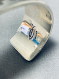 Heavy Unique Vintage Native American Navajo Tommy Jackson Sterling Silver Bracelet-Nativo Arts