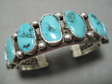 Amazing Rue Rose Vintage Native American Navajo Turquoise Sterling Silver Bracelet Old Cuff-Nativo Arts