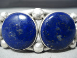 One Of The Best Vintage Native American Navajo Lapis Sterling Silver Bracelet-Nativo Arts